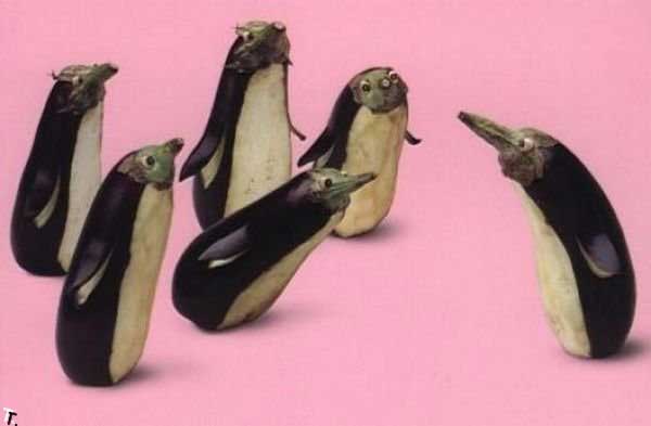 cucumber penguins photo funny picture of cucumbers made into penguins 